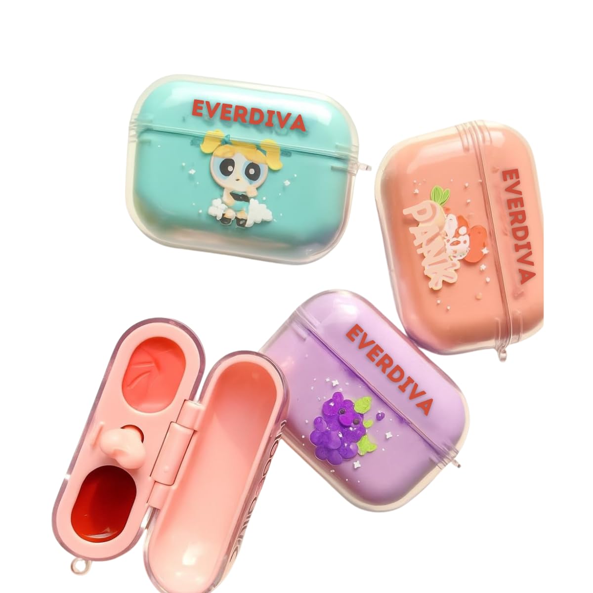 Everdiva Earbuds lipstick 2 in 1 cute mini lipstick with applicator - (Multi, 10 ml)-image-34