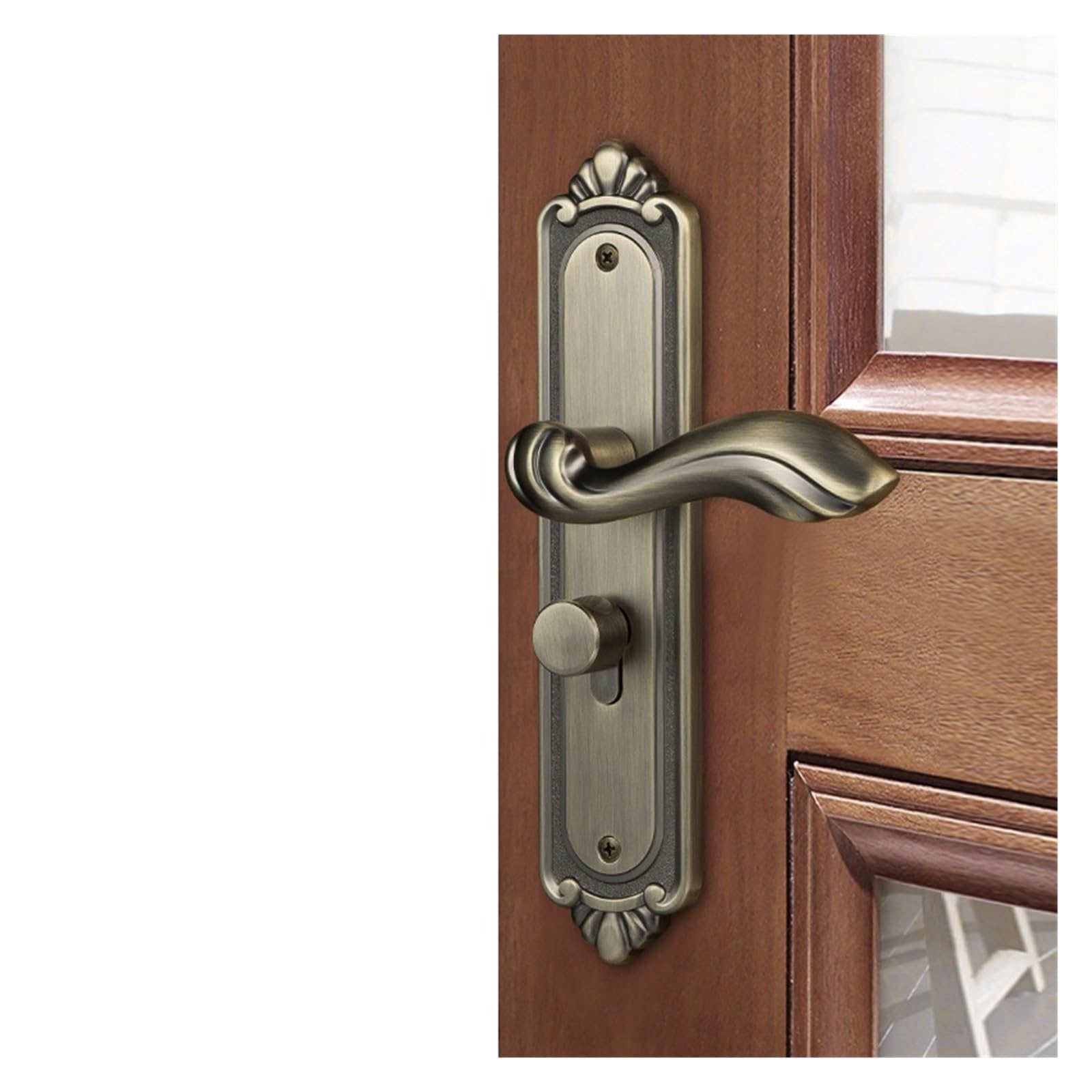 Serrure de porte de chambre à coucher style européen en bois