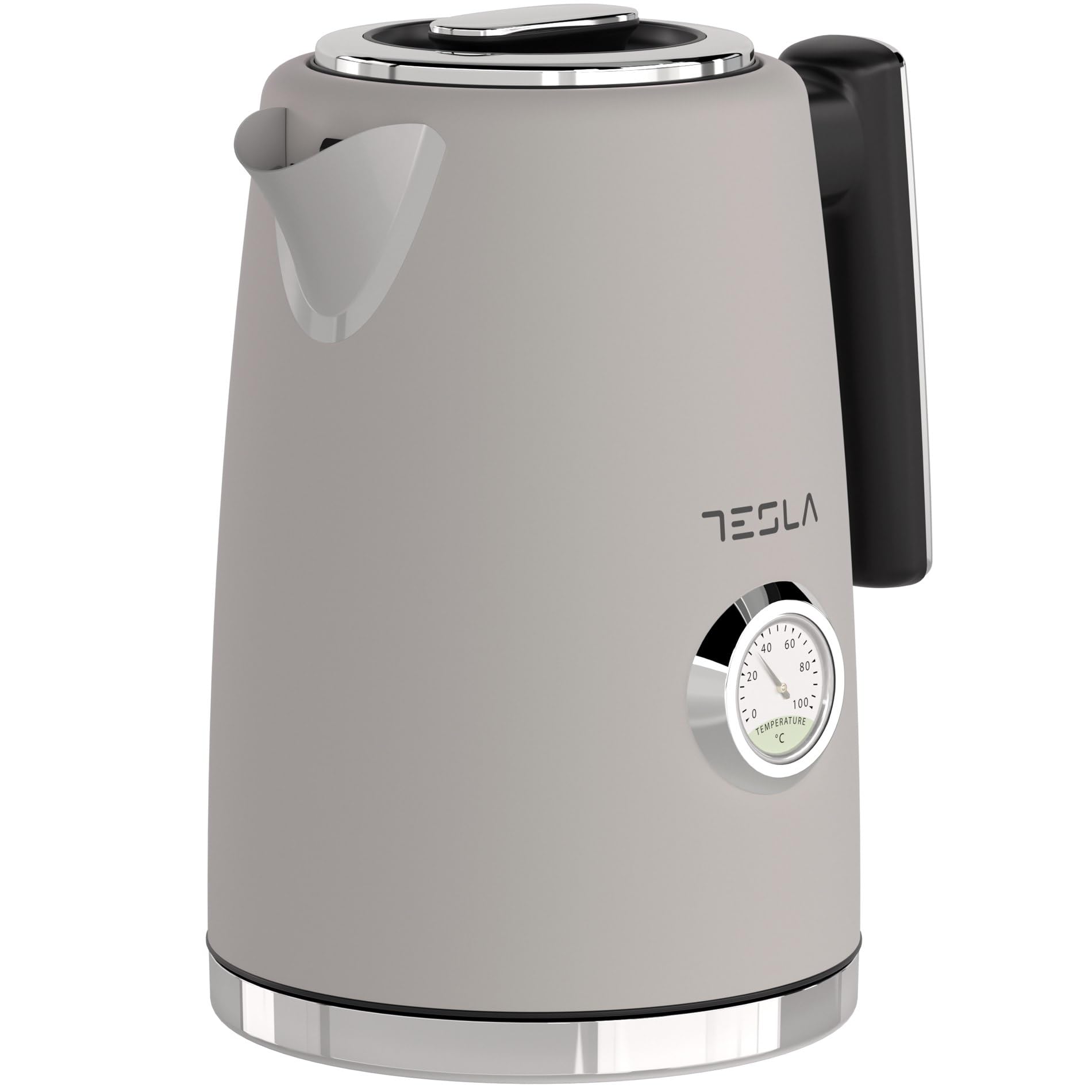 Tesla KT600CX - Bollitore elettrico, capacità 1,7 l, potenza 2200 W, filtro rimovibile e facile da pulire, elemento riscaldante nascosto, base a 360°, risparmio energetico, spegnimento automatico