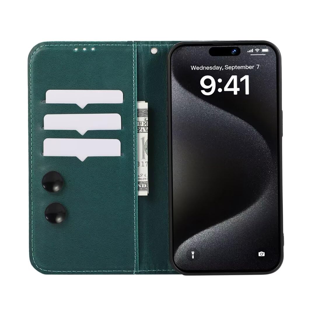 Lederhülle IPhone 13 Pro Max Flip Case - Wallet Mit Kartenfach & Magnetverschluss In Rosa