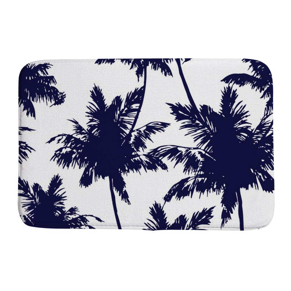 Tapis de bain motif paumes colorées pour une ambiance de salon