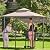 CHARMELEON Double Tiered Grill Gazebo 5x8, Outdoor BBQ Patio Canopy Tent with Stretchable Side Awning (Beige)