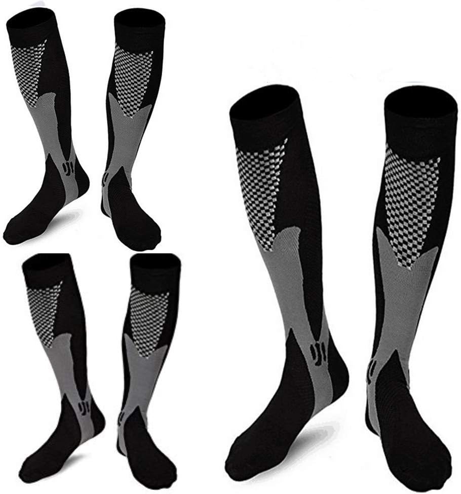 ZFiSt 3 Pair Sport Compression Socks Men Women, Compression Stocking Nurse Socks for Edema Travel ZFiSt 3 Pair Sport Compression Socks Men Women, Compression Stocking Nurse Socks for Edema Travel