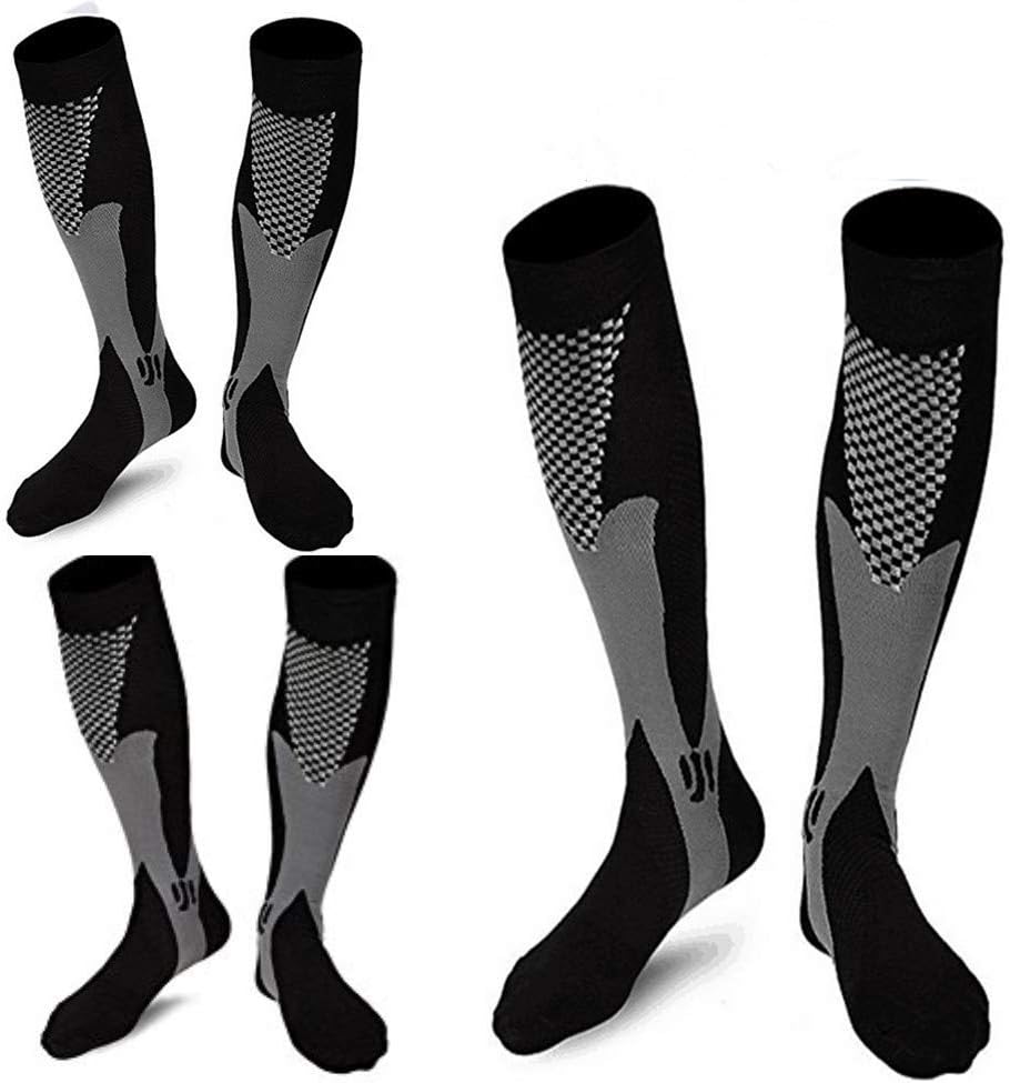 ZFiSt 3 Pair Medical Sport Compression Socks Men Women, Compression Stocking Nurse Socks for Edema Travel