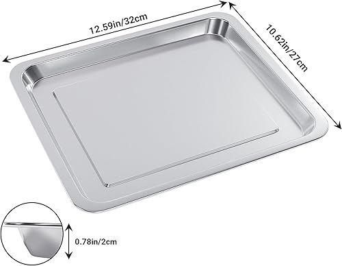 Miniatura 4 de Bandeja para hornear de acero inoxidable compatible con bandeja de horno tostadora Cuisinart, adecuada para freidora de aire Cuisinart TOA-060 y
