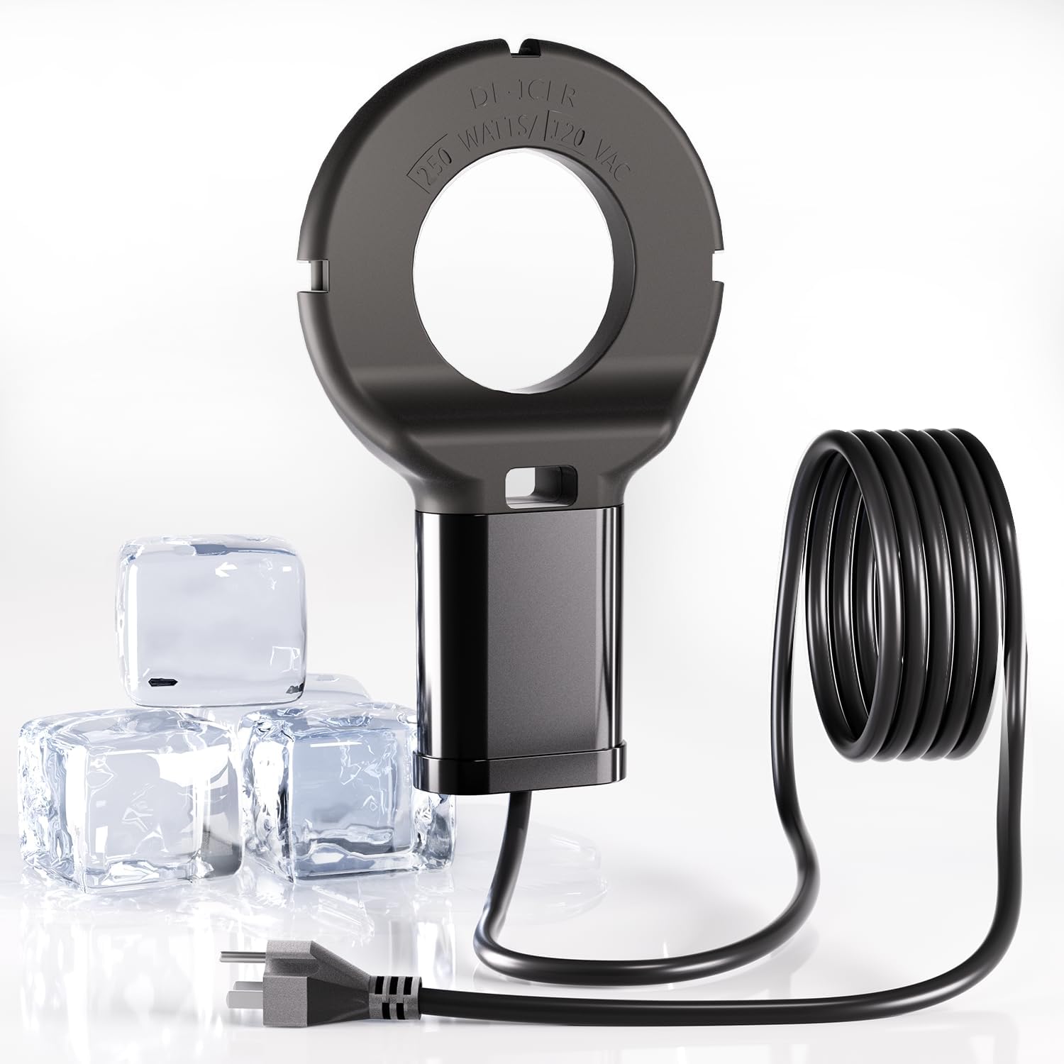 3PCS 250 Watt Bird Bath De-Icer with Thermostat, Cast Aluminum Submersible Chicken Water Heater, Heated Bird Bath, Power Cord 9.8 Ft