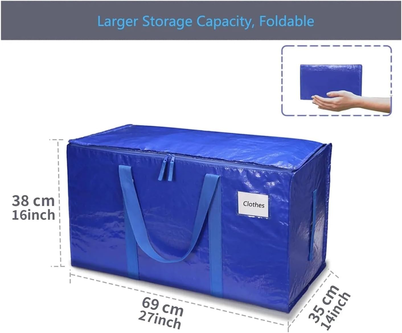 1/2/4 Pcs Large Moving Duffel Bags with Zippers & Carrying Handles, Heavy-Duty Storage Tote Packing Boxes for Space Saving(4 pcs)