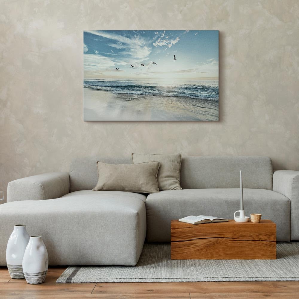 Murando Tableau Acoustique Paysage 120x80 Cm - Panneau Insonorisant Impression Toile, Décoration Isolation Bureau Chambre