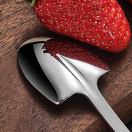 Taoranju 4 Pcs Stainless Steel Coffee Spoon Shovel Shape Spoon Pointed Spoon Tea Sugar Stirring Spoon Cake Dessert Spoon Ice Cream Spoon #TOP4
