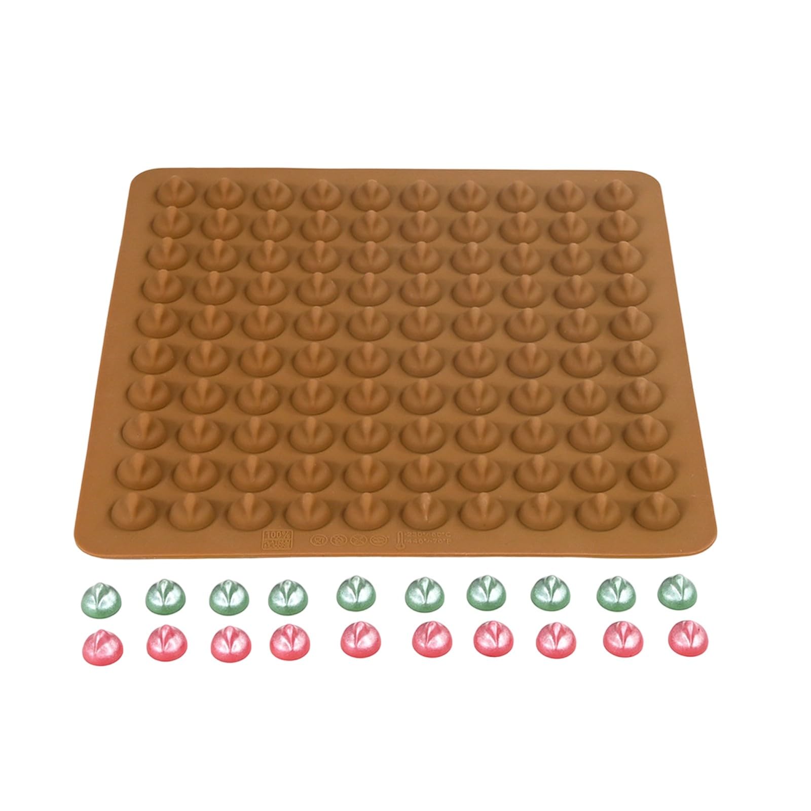 Xinsheinelry 100 Cavity Baking Molds Silicone Miniature Beans Candy for Professional Chocolate Dessert Creation Miniature Beans Chocolate Candy Molds Baking