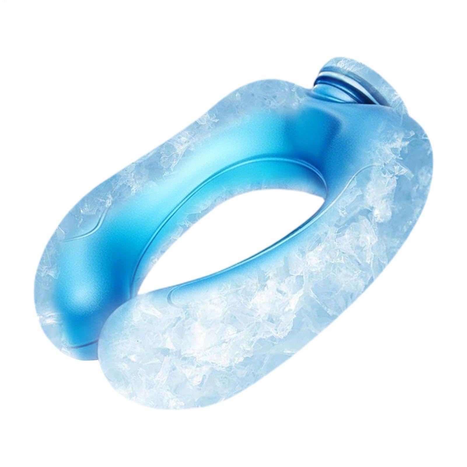 Ice Neck Ring - Reusable Portable Wearable Cooling Wrap | Neck Cooling Tube for Summer Heat Outdoor Sports | Ergonomic Cooler for Camping Hiking Fishing Running Cycling Gym Home Office