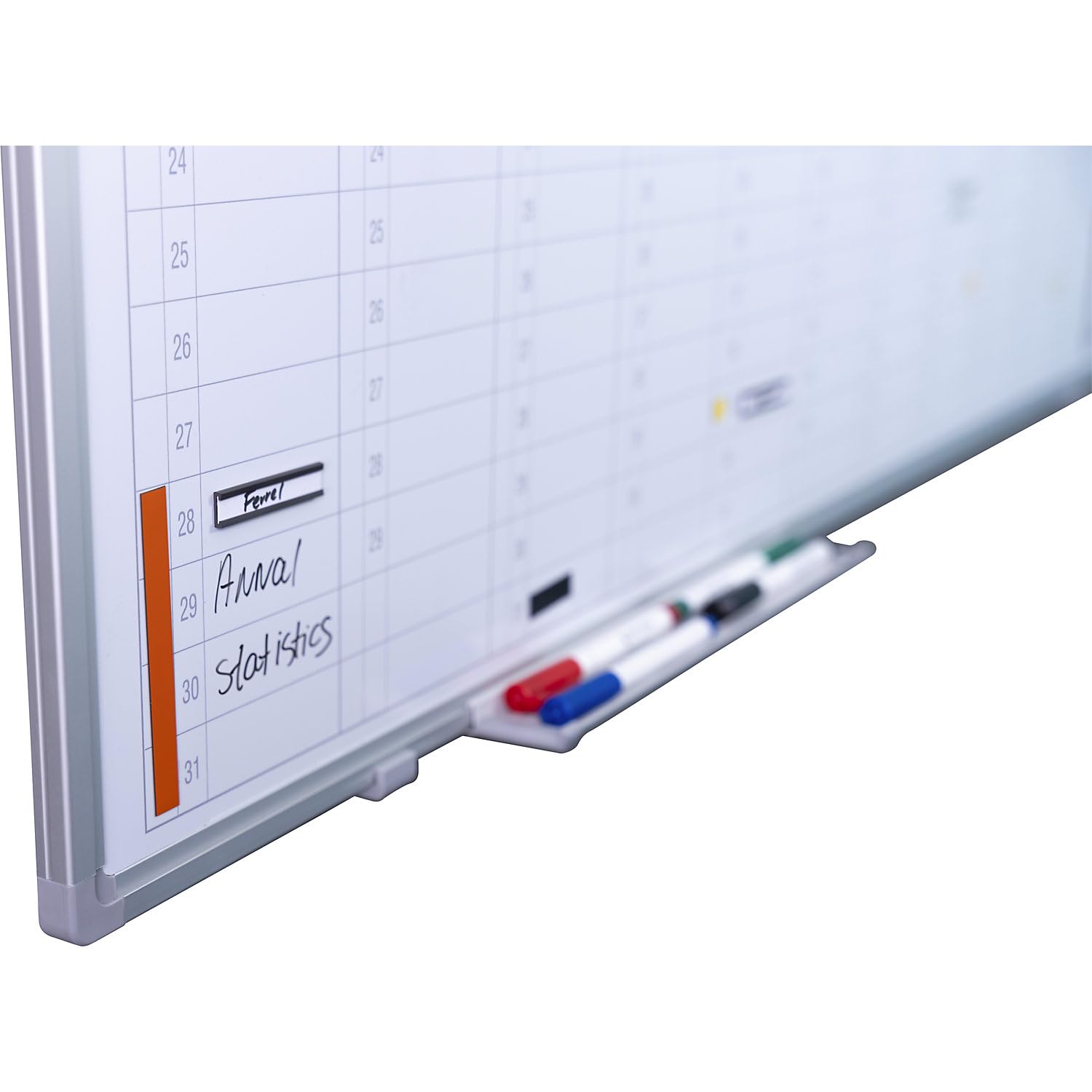 eurokraft basic | Jahresplaner | Neutral, mit senkrechter Monatseinteilung, BxH 1200 x 900 mm