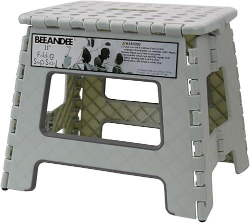 Taburete plegable de 11 pulgadas para adultos y niños con capacidad para hasta 300 libras, taburetes plegables antideslizantes con mango portátil,