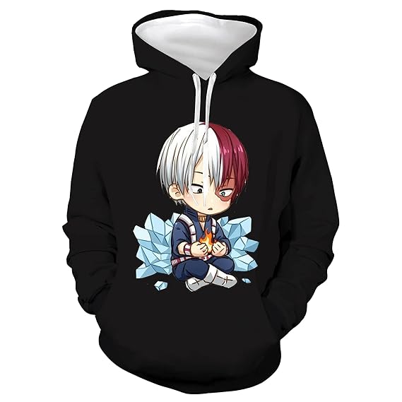 EFORPT My hero academia hoodie Todoroki Shoto Cosplay Sweatshirt Costume Sweater Hooded Pullover for Unisex