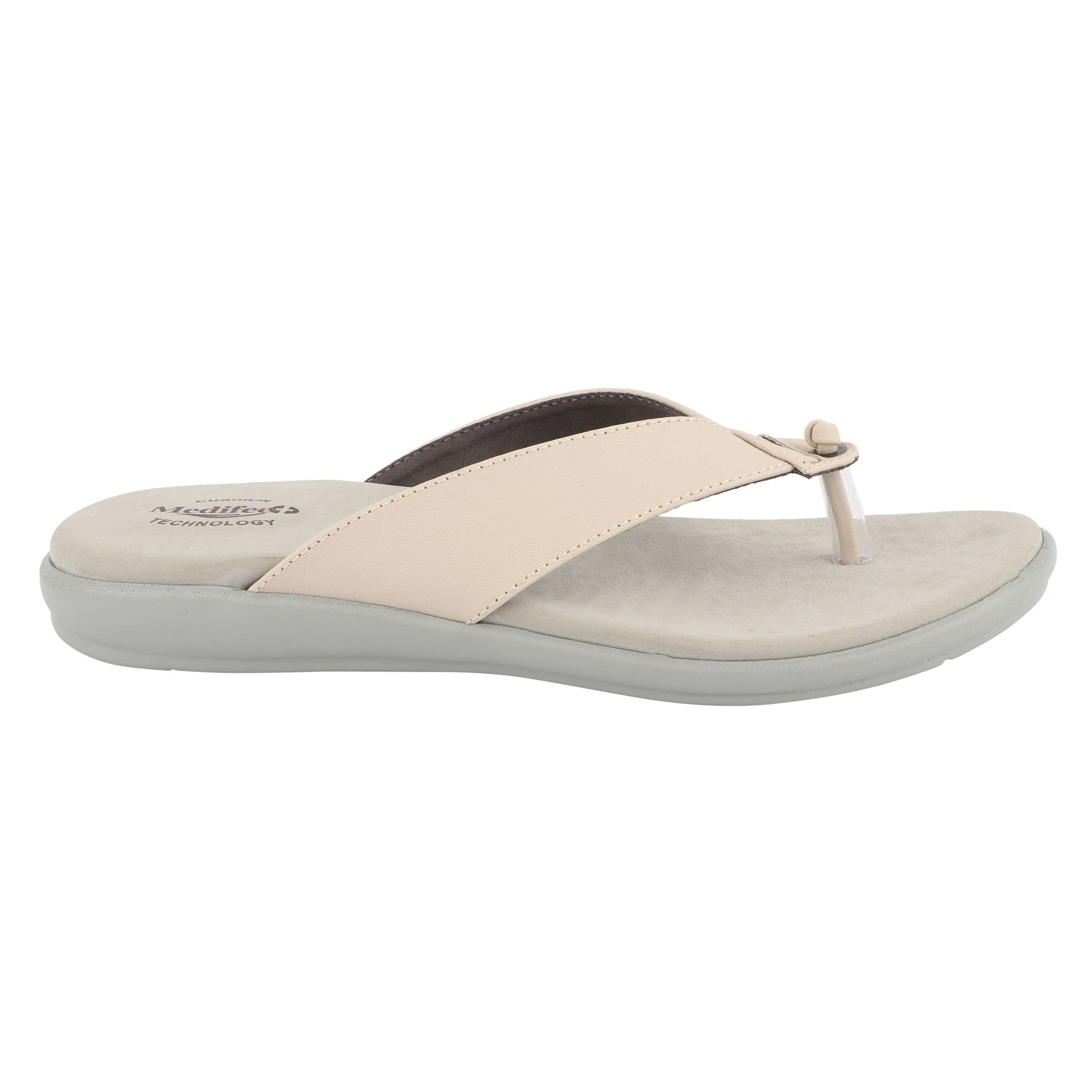 Medifeet Womens Standard Slippers (Cream, Numeric_6) (B0C4YTX1B6) Amazon Price History, Amazon Price Tracker