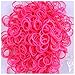 Produktbild kirinstores (TM) 6000 PCS 240 Clips Bands Nachfüller für Loom Regenbogen Armband Kleid Making Hautton, Rose Rot