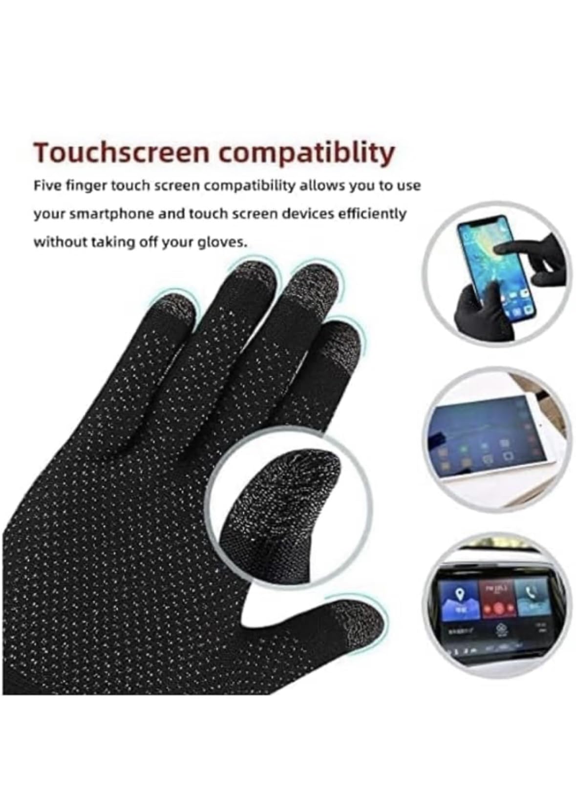 Hand Gloves for Women Sun Protection Summer Cooling Black Bike Gloves for Cycling Fishing, Non-Slip Touch Screen Mesh Breathable Full Finger, UPF 50+ 3