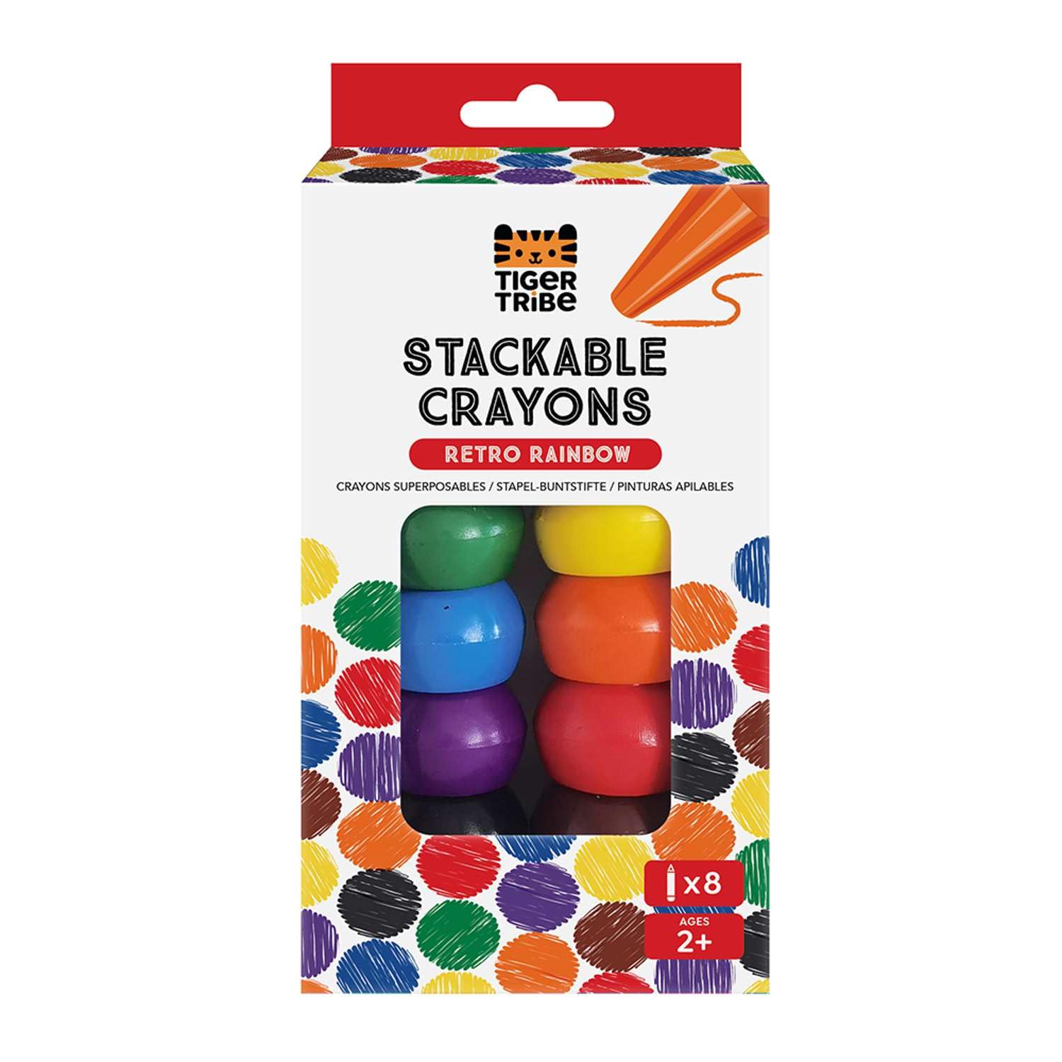 Tiger Tribe Stackable Crayons Retro Rainbow