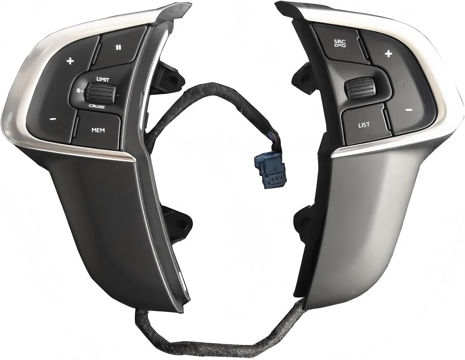 Auto Parts Cruise Control Buttons Car Steering Wheel Phone Volume Control Switch Compatible with Citroen C4L DS4 2013-2016 98084115ZD