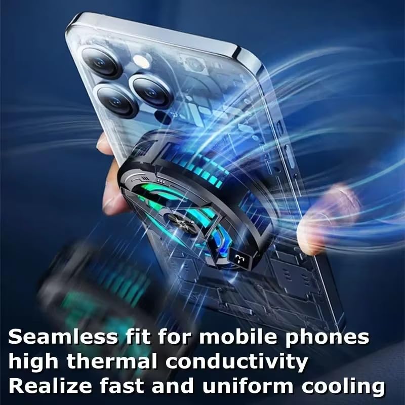Image of BKN Fast Ultra Cooling Mobile AC Fan Magnetic Radiator | Mobile Cooler USB Powered Fan Cooling Radiator Game Cooler -3 degree for Mobile Phone Gaming, Live Streaming (SL-17 fan)