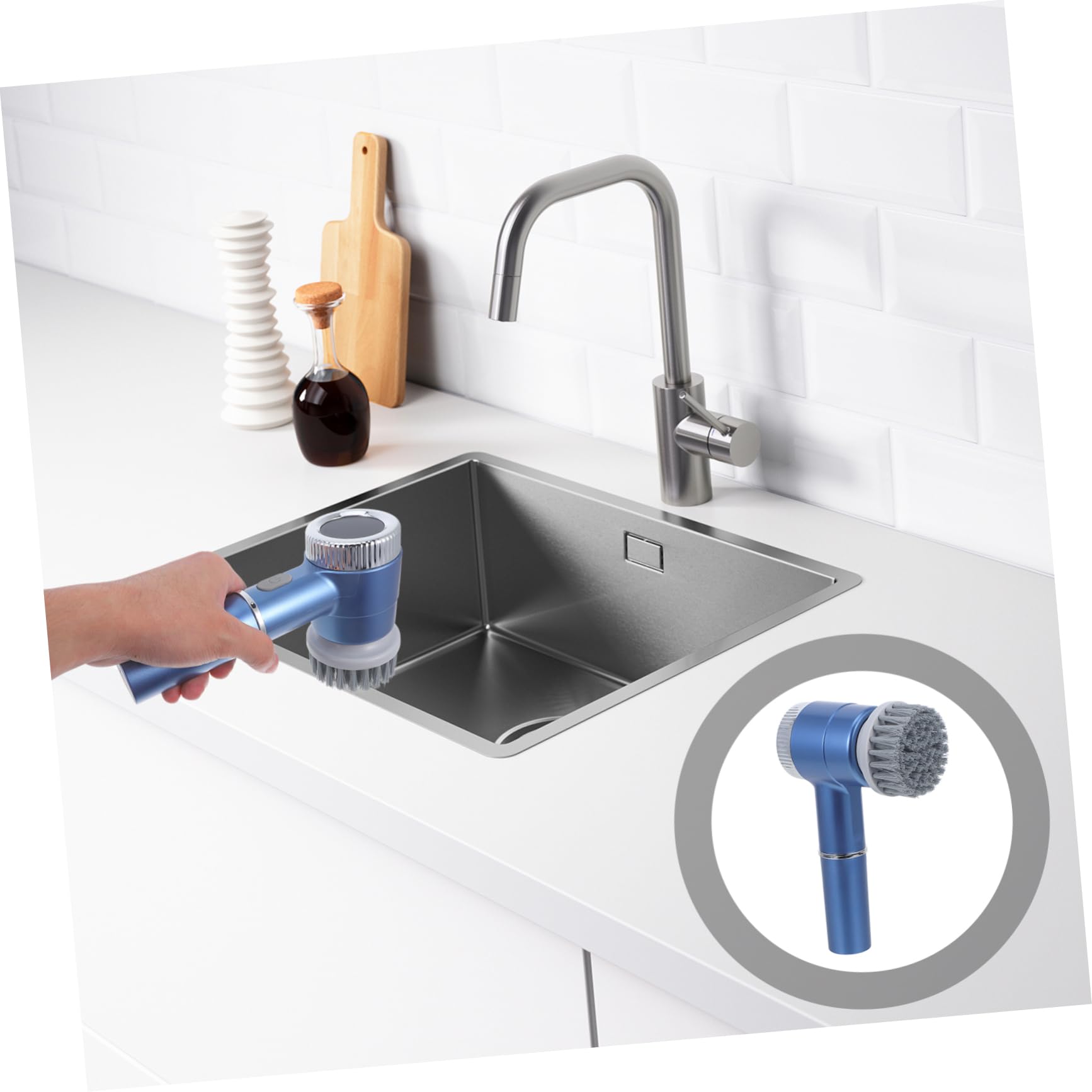 Ciieeo Lot De 2 Brosses Nettoyantes Non Abrasives pour Carafes À Vin Faciles À Utiliser