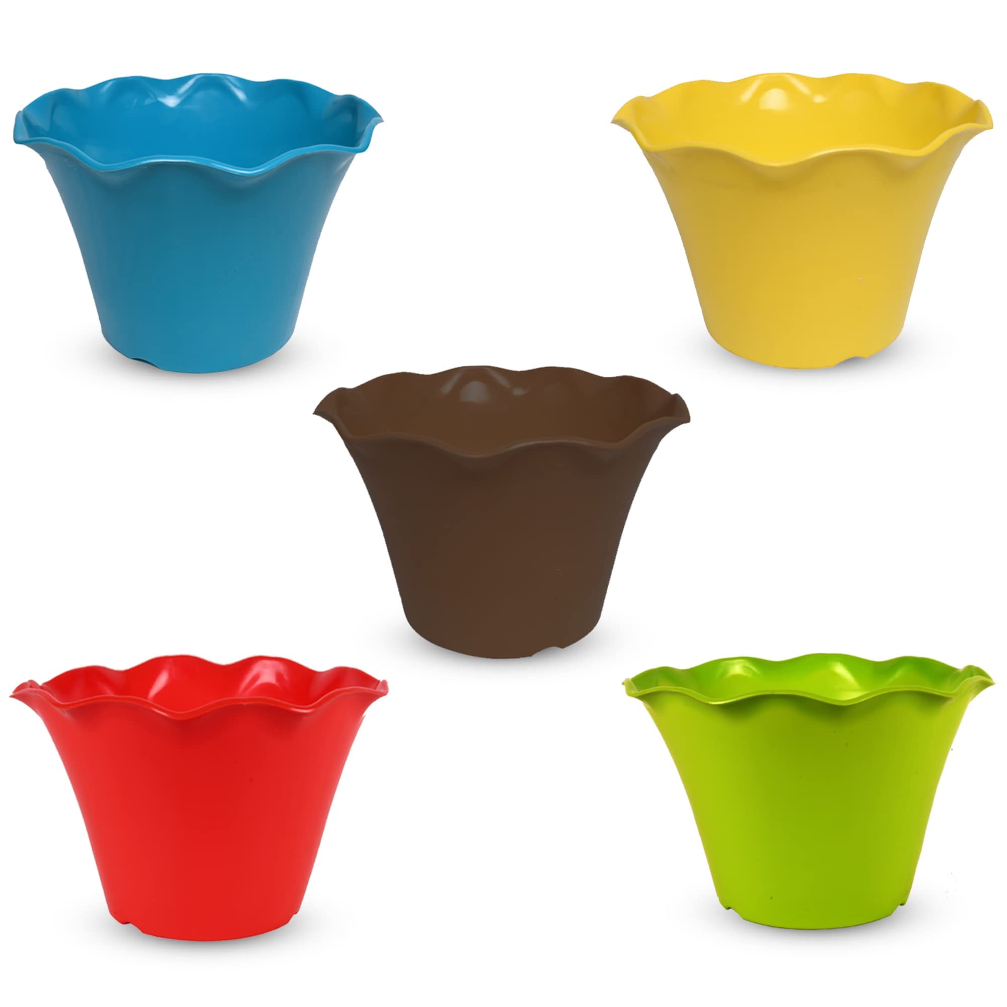 HINS Plastic 13inch Lotus Pot Multicolor Set of 5 Green,Orange, Brown,Yellow,Bluefor Indoor&Outdoor Gardening Gamla for Garden,12 Inch Pots for Plants Succulent Pot EmptyI Plastic Tub for Gardening (B08PVLV3BP) Amazon Price History, Amazon Price Tracker