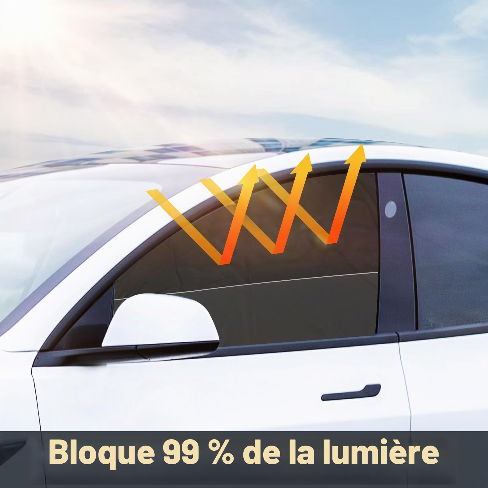 XCBYT Rideaux Voiture Magnétique 4 Pièces, Pare Soleil Voiture Bébé, Pare Soleil Occultant Latérale Protection UV, Protection Vie Privée