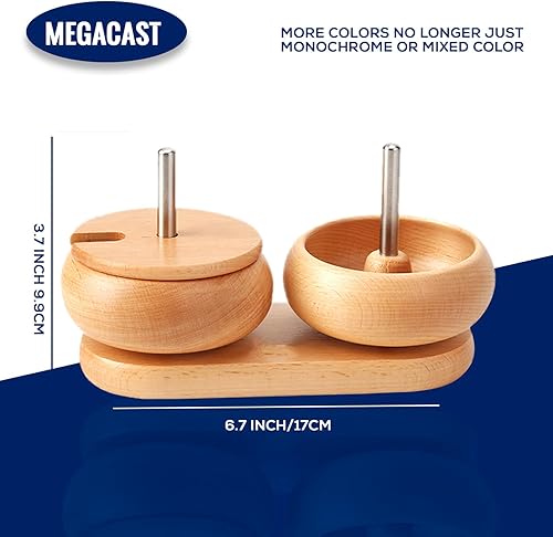 Miniatura 3 de MegaCast Kit giratorio de cuentas para hacer joyas, semillas de bricolaje, cuentas de arcilla, cuentas de cintura, pulseras con 2 cuencos y 2 agujas