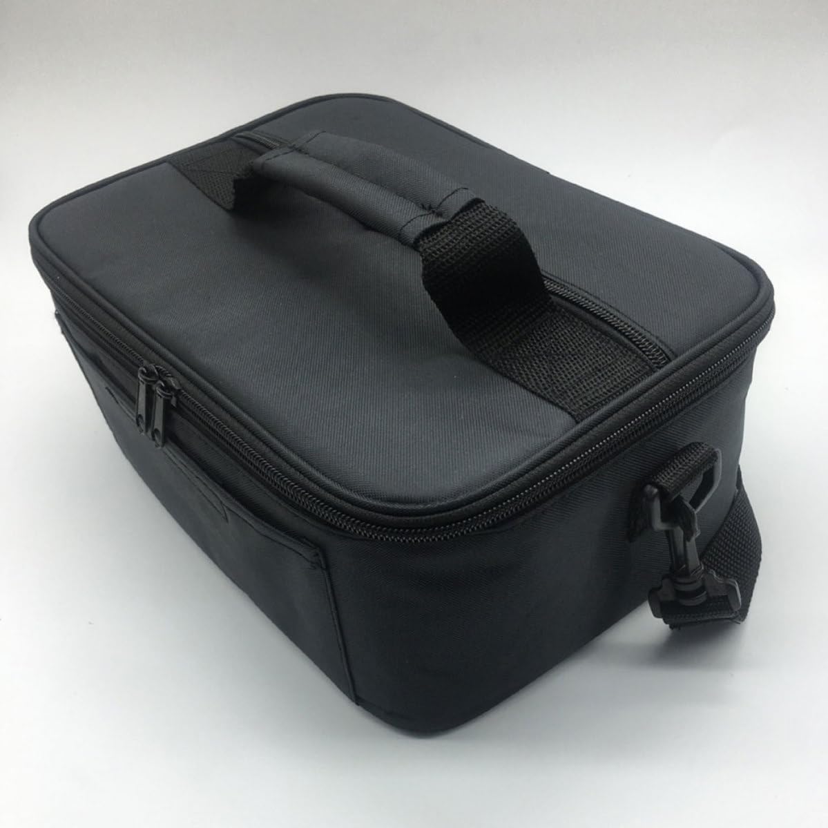 Bolsa Térmica para Almuerzo de 20l Asa, Ligera y Fácil de Limpiar, Adecuado para Camping y Escuela, Fabricada en Tela Oxford Negra