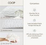 Coop Home Goods Oreiller ajustable original, oreillers de lit Queen size pour dormir, oreiller en mousse de mémoire coupée transversale - CertiPUR-US/GREENGUARD Or