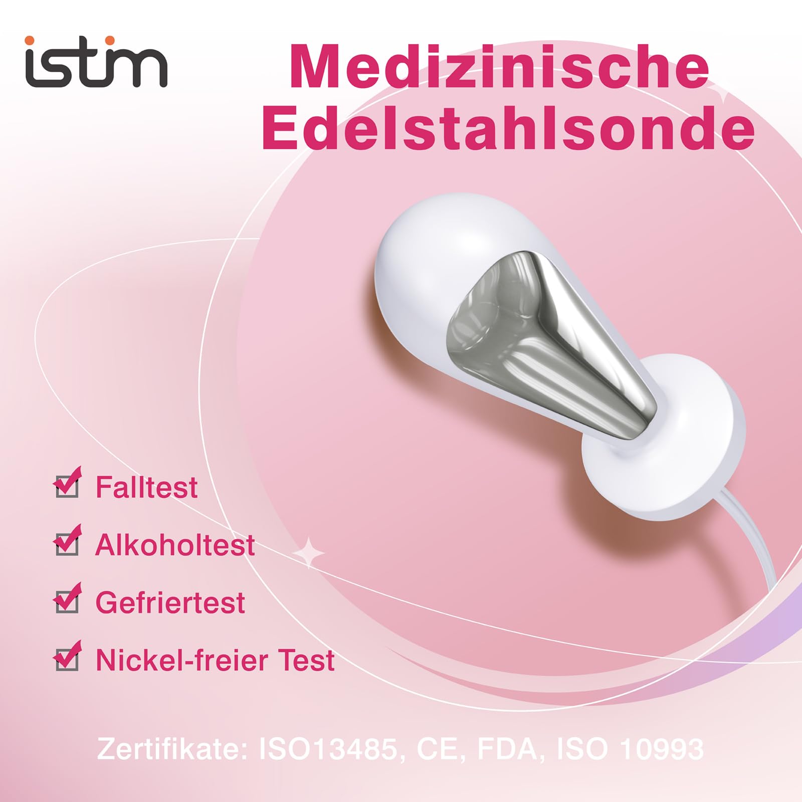 iSTIM V2 Kegeltrainer Inkontinenzstimulator mit Sonde zur Blasenkontrolle und Beckenbodenübung für Frauen, elektrischer Muskelstimulator (EMS)