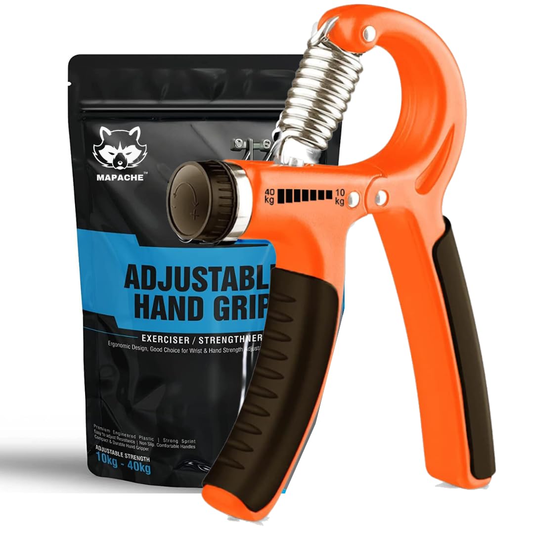 MapacheMapache Hand Gripper Portable adjustable & Strengthener for Men and Women Used for Gym and Home Exercise (10kg-40kg) (Orange)
