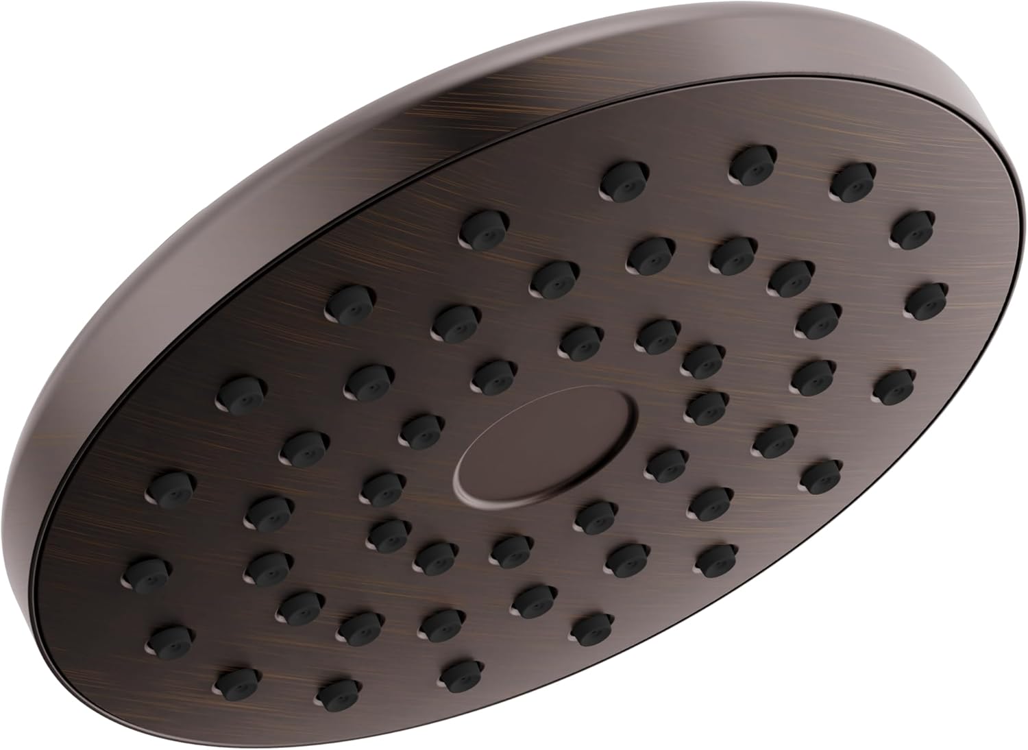 Delta PivotPro Oil Rubbed Bronze Rain Showerhead, Single Setting 7 Inch Round Shower Head, Showerheads, 1.75 GPM Flow Rate, Venetian Bronze 52101-RB