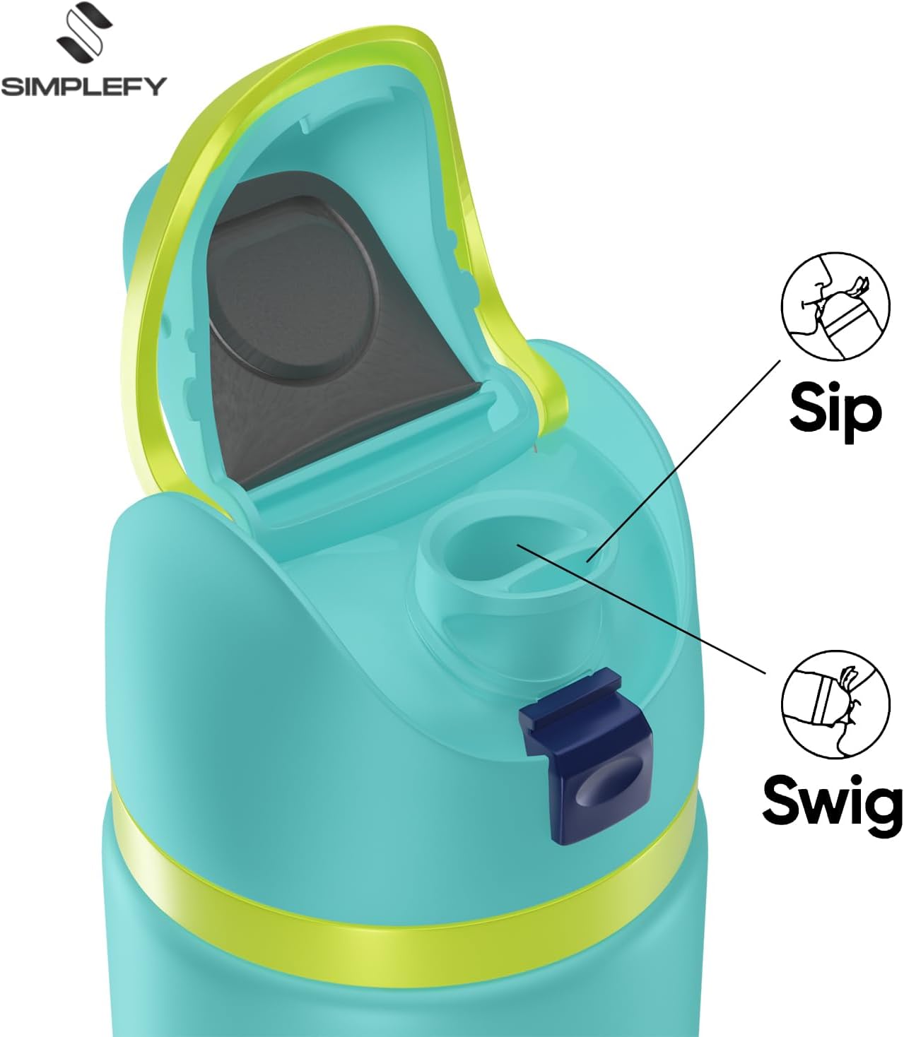 SIMPLEFY 32oz Insulated Stainless Steel Water Bottle with Straw and Locking Lid – BPA-Free, Leak-Proof, Double Wall Travel Tumbler for Sports, Gym, and Everyday Use - Image 4