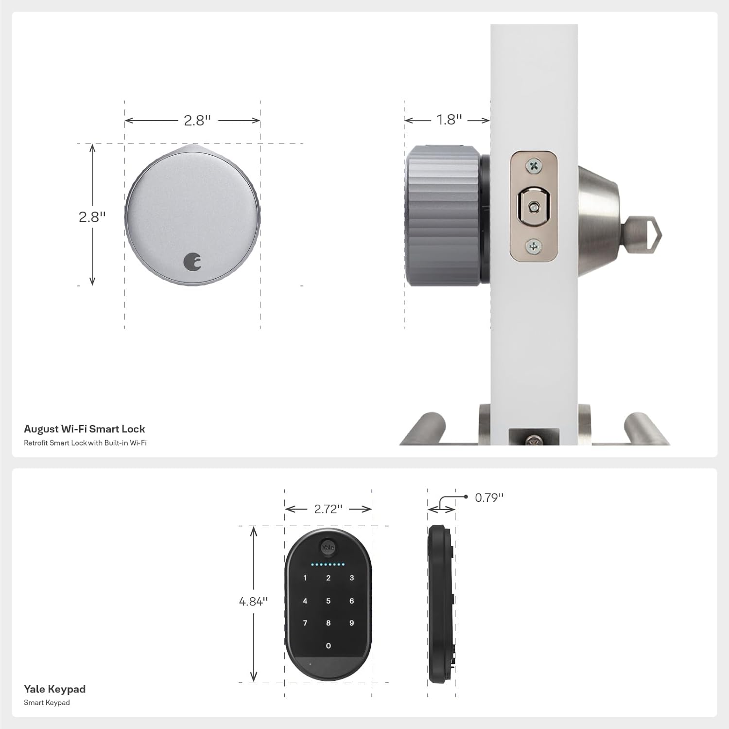 Yale|August Wi-Fi Smart Lock with Keypad, Silver 4 61a3dQdESNL. AC SL1500