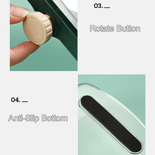 Miniatura 6 de Adjustable Mandoline Food Slicer for Kitchen, V-blade Vegetable Slicer with Container and Hand Guard, Multifunctional Food CutterSlicer for Onion