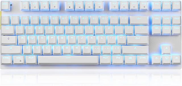 MOTOSPEED 2.4GHz Wireless/Wired Mechanical Keyboard 87Keys Led Backlit Blue Switches Type-C Gaming Keyboard for Gaming and Typing,Compatible for Mac/PC/Laptop