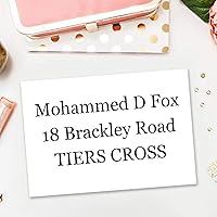 Vista 6 de Sello personalizado (1.496 x 0.551 in -3 líneas)- Sellos de goma autoentintados personalizados, sello de dirección personalizado de devolución