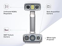 Vista 2 de EinScan H2 Híbrido LED y fuente de luz infrarroja Escáner 3D Color PDA con borde sólido Shining3D versión CAD Software