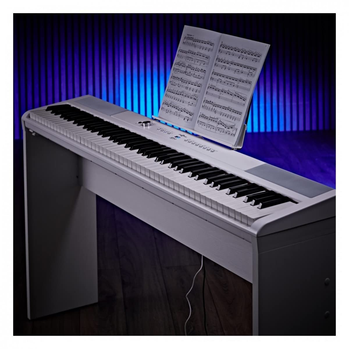 SDP-2 Pianoforte digitale da palco a 88 tasti con azione ponderata, bianco | Otto Voci tra Piano a Coda ed Elettrico, Azione Pesata per una Transizione Facile, Quattro Altoparlanti Stereo, Bianco
