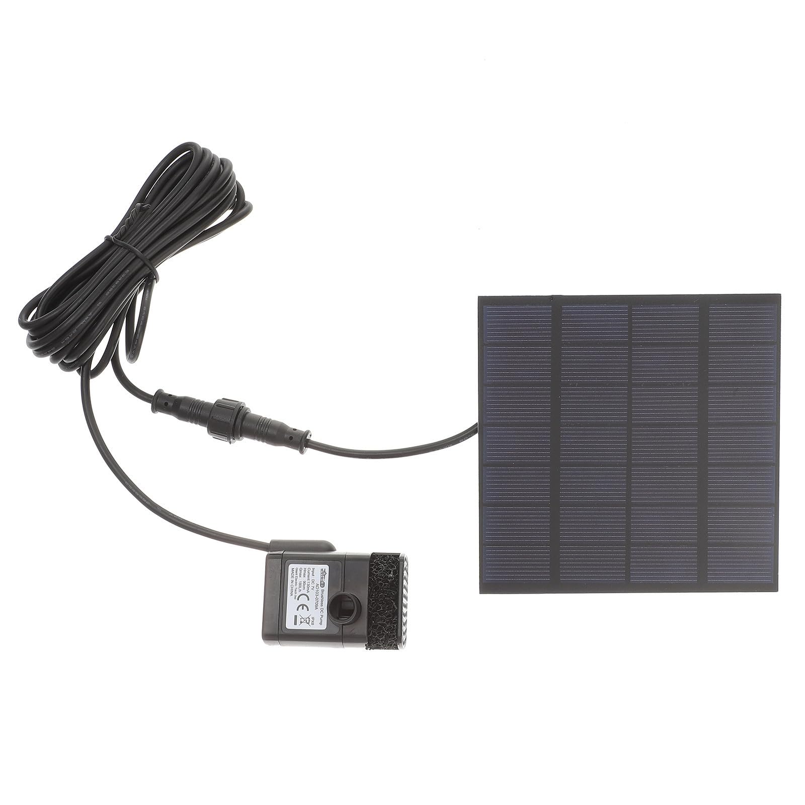 Bomba Solar para Fuente 6v 0.8w 150l/h Negro Ideal para Jardín y Piscina