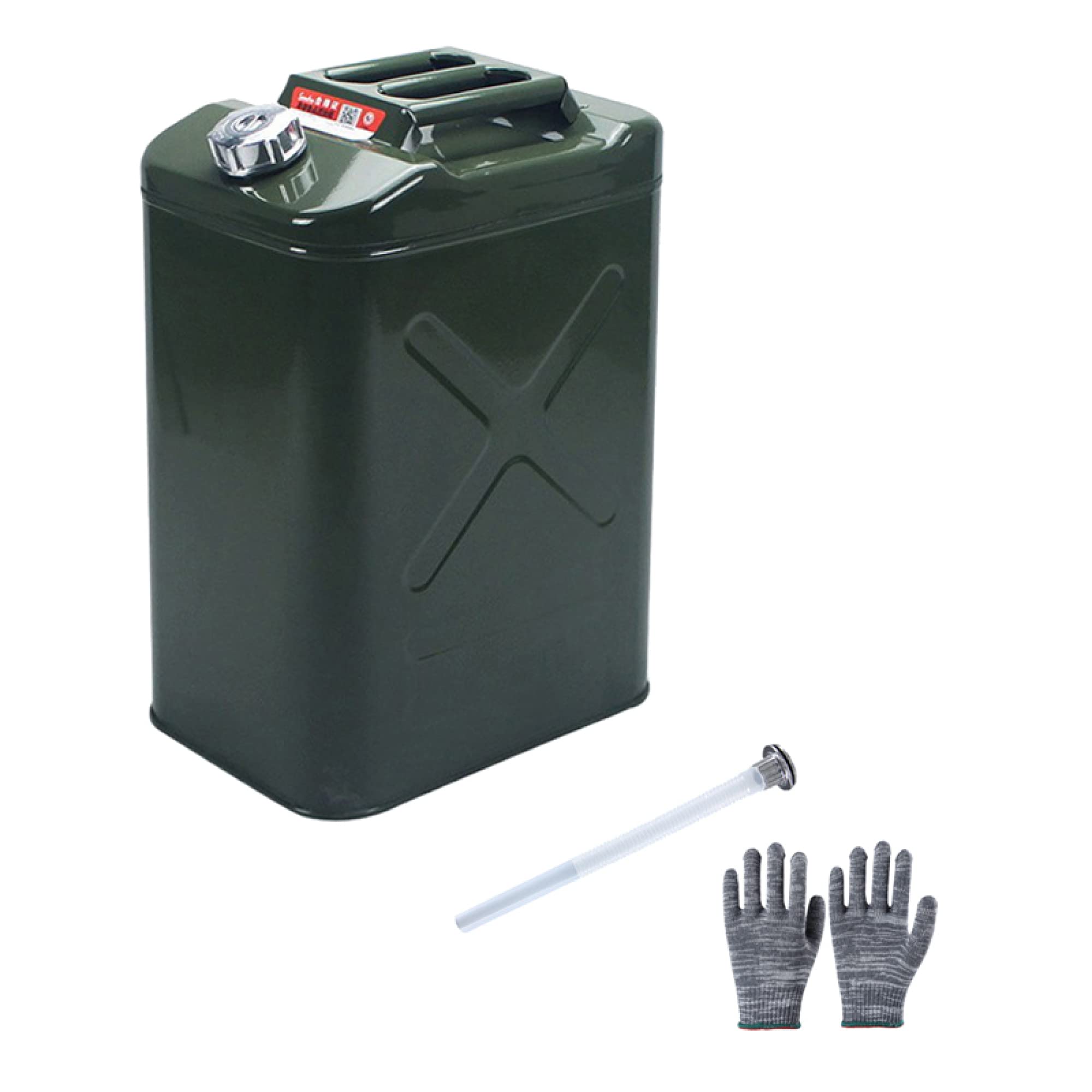 Tanque de lata de gas de metal Lata de combustible Respaldo de emergencia 10-40L / 2.2-8.8 Gal Cubo de tanque de gasolina diesel con tapa de aluminio, para combustibles Gasolina Automóviles, camiones