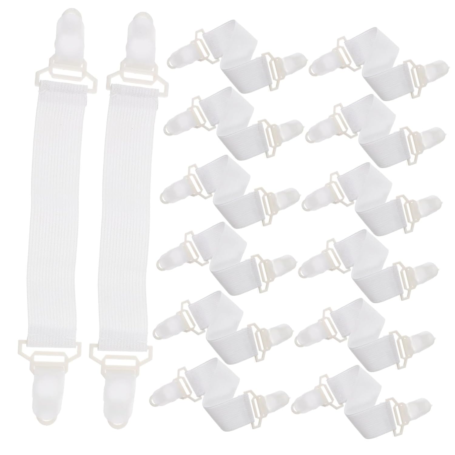 LIFKOME 16pcs Bed Sheet Clips Sheet Fixer Fasteners for Bed Elastic Corner Straps for Corners Mattress Topper Straps