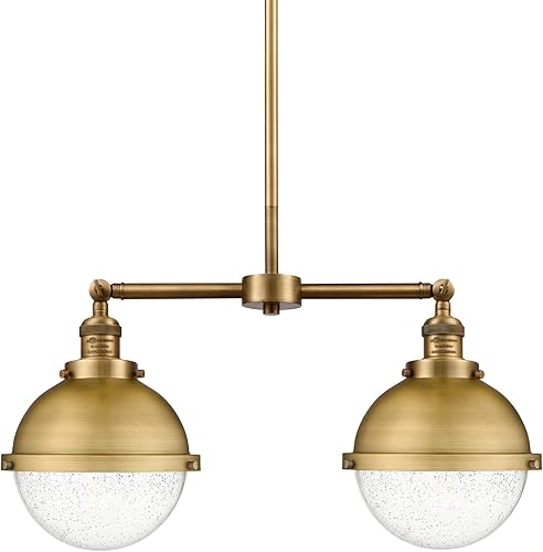 Miniatura 8 de Innovations 209-SN-HFS-82-SN Colgante Isla Dos Luz de Franklin Restoration Collection 9.00 pulgadas 2-Níquel,Níquel,Oro, campeón, hoja dorada,Latón