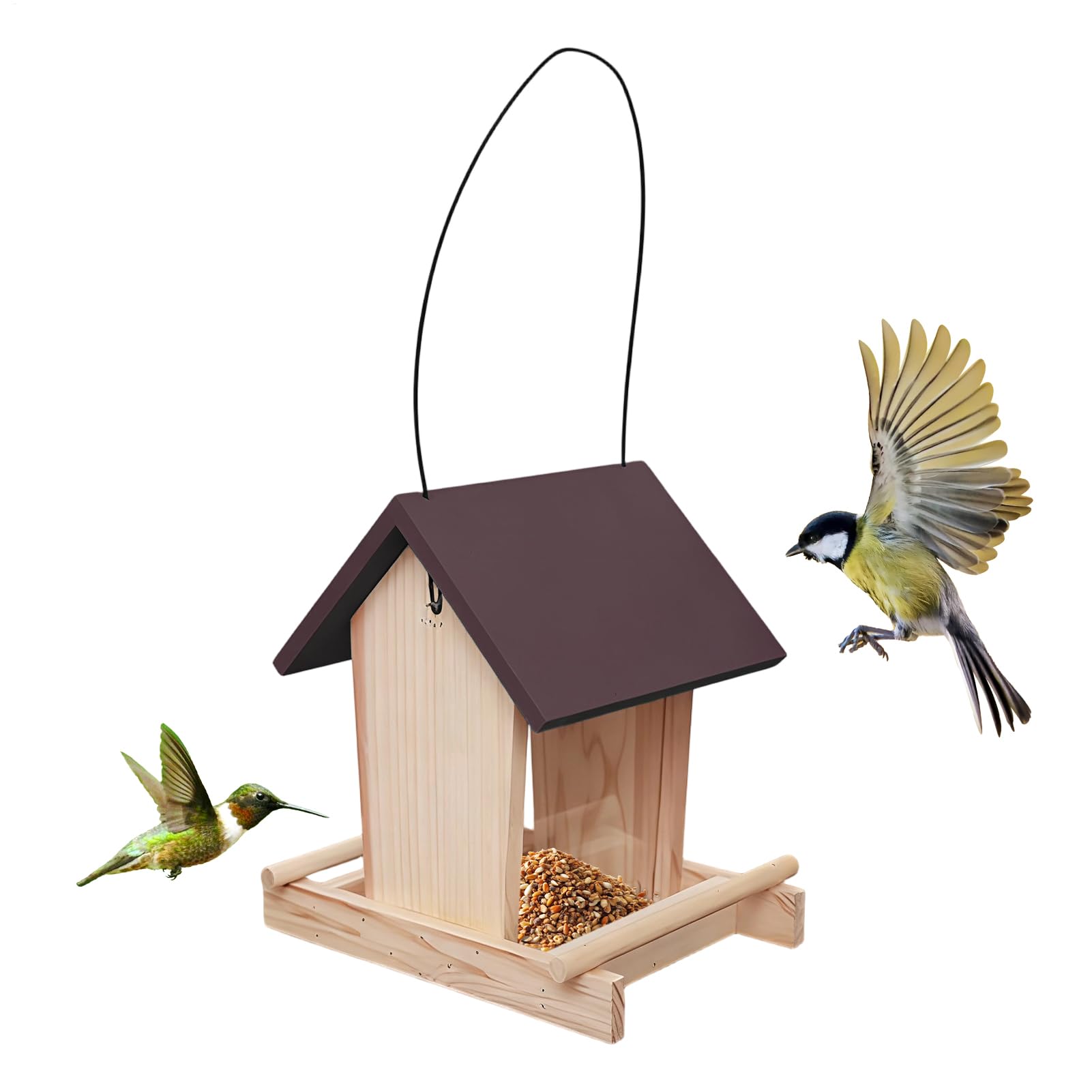 Mangeoire à oiseaux de balcon pour protéger les graines de l'humidité