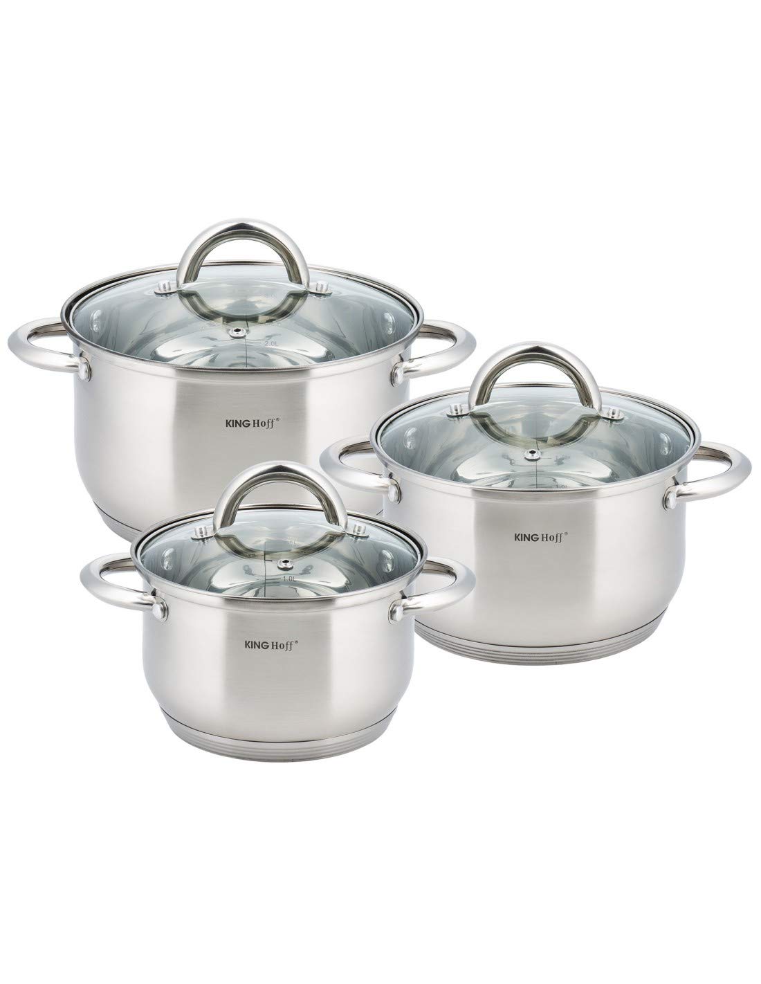 Kinghoff 1099 pannenset – 12 delig – RVS – Alle warmtebronnen