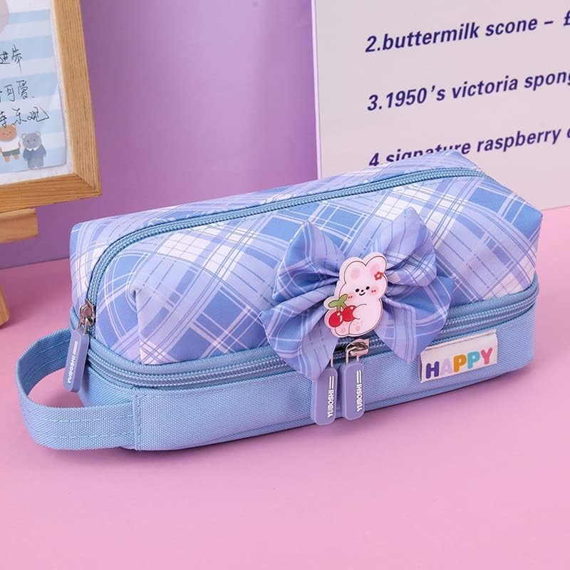 Image of Storio Pencil Box Pouch for School Kids Girls & Boys Aesthetic | Cute Stationary Compass Box Case Organiser - (Color as per Availability)