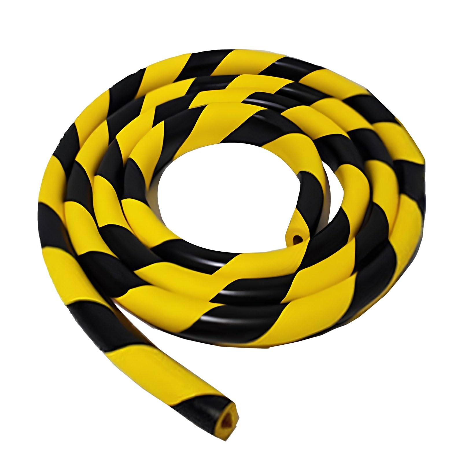 Heavy Duty Wall Edge Corner Guards 196.9"/5m Yellow Black Anti-Collision Strips, Self-Adhesive NBR Rubber Protector Padding For Installation On Furniture(U-Shaped,2PCS)