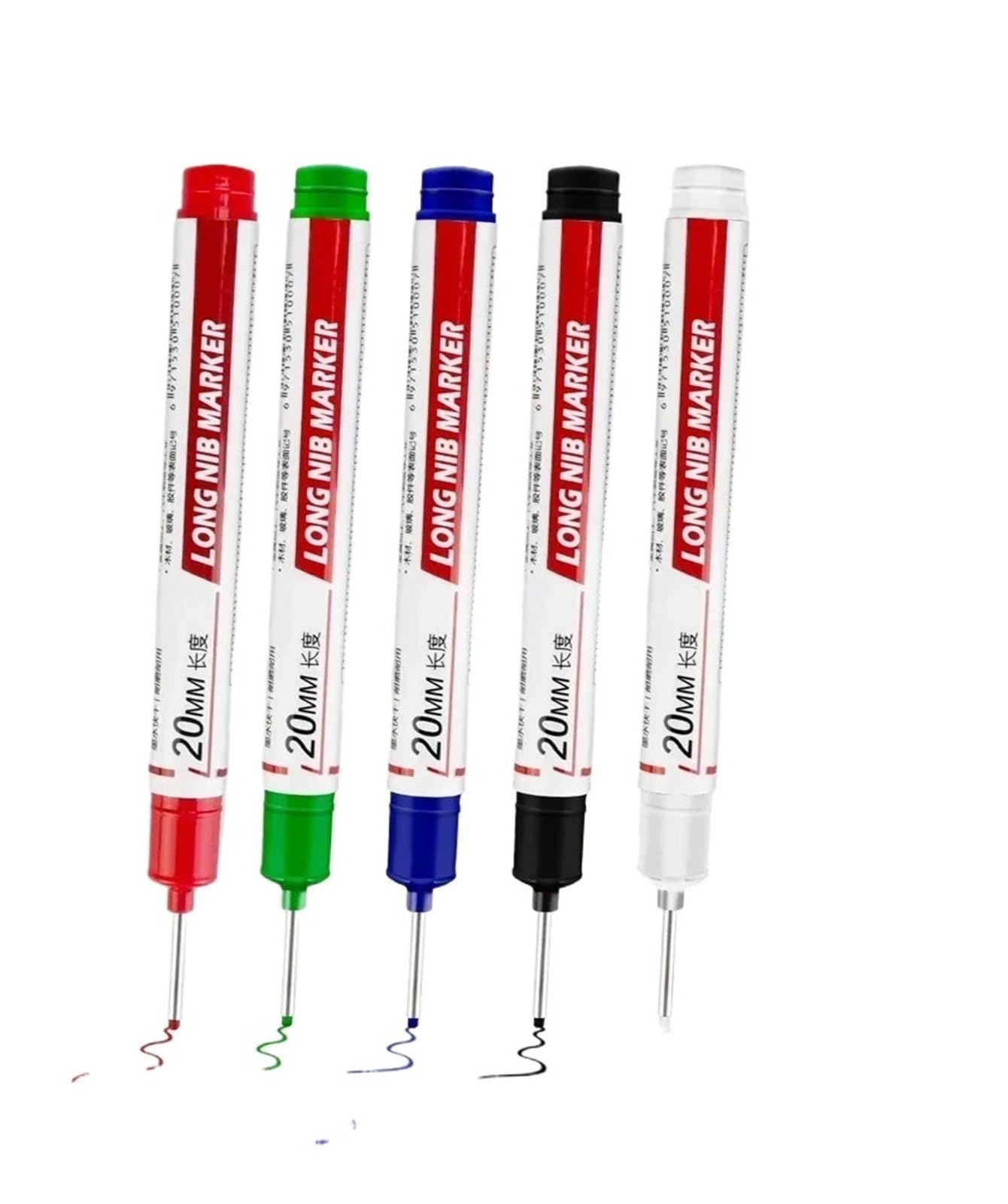 Znaczniki do główki stalówki z głębokim otworem, długa stalówka, 2-90 szt., 20 mm, do obróbki drewna, markery z długą główką, wodoodporne, markery z głębokimi otworami, metalowe, stolarskie,