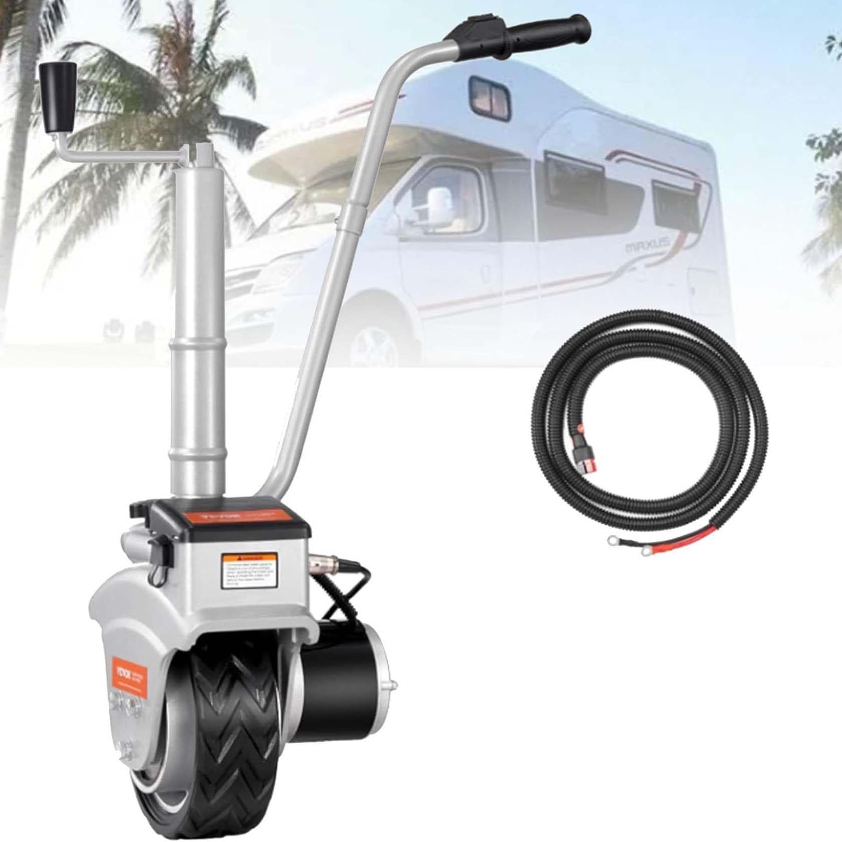 12v/350w Motorised Pillar Wheel, Electric Trailer Mover, Max Load 2200kg, Power Mover,Trailer Jack for Camper Boat Trailer